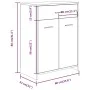 Armario baño madera contrachapada roble marrón 60x33x80 cm de vidaXL, Muebles de baño - Ref: Foro24-815665, Precio: 69,33 €, ...