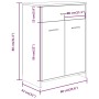 Armario baño madera contrachapada roble marrón 60x33x80 cm de vidaXL, Muebles de baño - Ref: Foro24-815665, Precio: 70,39 €, ...