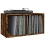 Caja para discos de vinilo contrachapado color roble 71x34x36cm de vidaXL, Almacenamiento para CD y DVD - Ref: Foro24-815252,...