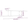 Estante de pared para TV madera roble marrón 125x18x23 cm de vidaXL, Estantes y estanterías - Ref: Foro24-815878, Precio: 27,...