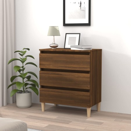 Aparador de madera contrachapada roble marrón 60x35x69 cm de vidaXL, Aparadores - Ref: Foro24-815806, Precio: 78,58 €, Descue...