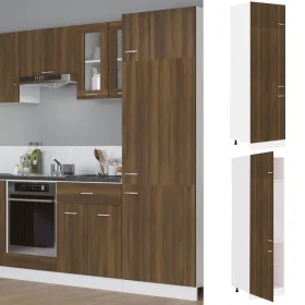 Armario para frigorífico madera marrón roble 60x57x207 cm de vidaXL, Armarios de cocina - Ref: Foro24-815602, Precio: 156,08 ...