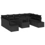Conjunto de sofá de jardín 10 pcs Negro ratán sintético en Sofás de exterior | Comprar online en Foru.es