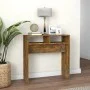 Mesa consola madera contrachapada roble ahumado 78x30x80 cm de vidaXL, Mesas auxiliares - Ref: Foro24-815936, Precio: 33,70 €...