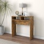 Mesa consola madera contrachapada roble ahumado 78x30x80 cm de vidaXL, Mesas auxiliares - Ref: Foro24-815936, Precio: 34,11 €...