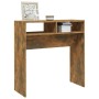 Mesa consola madera contrachapada roble ahumado 78x30x80 cm de vidaXL, Mesas auxiliares - Ref: Foro24-815936, Precio: 34,11 €...