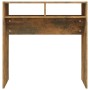 Mesa consola madera contrachapada roble ahumado 78x30x80 cm de vidaXL, Mesas auxiliares - Ref: Foro24-815936, Precio: 34,11 €...