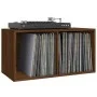Caja para discos de vinilo contrachapado marrón 71x34x36 cm de vidaXL, Almacenamiento para CD y DVD - Ref: Foro24-815254, Pre...