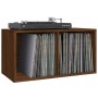 Caja para discos de vinilo contrachapado marrón 71x34x36 cm de vidaXL, Almacenamiento para CD y DVD - Ref: Foro24-815254, Pre...