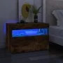 Muebles de TV con luces LED 2 uds roble ahumado 60x35x40 cm de vidaXL, Muebles TV - Ref: Foro24-815679, Precio: 70,77 €, Desc...