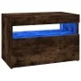 Muebles de TV con luces LED 2 uds roble ahumado 60x35x40 cm de vidaXL, Muebles TV - Ref: Foro24-815679, Precio: 70,77 €, Desc...