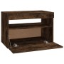 Muebles de TV con luces LED 2 uds roble ahumado 60x35x40 cm de vidaXL, Muebles TV - Ref: Foro24-815679, Precio: 73,04 €, Desc...