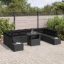 Conjunto de sofá de jardín con cojín Manual 11 pcs Negro en Sofás de exterior | Comprar online en Foru.es
