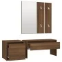Set de muebles de recibidor madera contrachapada roble marrón de vidaXL, Armarios roperos - Ref: Foro24-3120196, Precio: 110,...