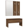 Set de muebles de recibidor madera contrachapada roble marrón de vidaXL, Armarios roperos - Ref: Foro24-3120196, Precio: 115,...