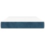 Colchón muelles ensacados terciopelo azul oscuro 120x200x20 cm de vidaXL, Colchones - Ref: Foro24-347772, Precio: 195,00 €, D...