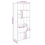 Estantería madera contrachapada color roble ahumado 67x24x161cm de vidaXL, Librerías y estanterías - Ref: Foro24-815501, Prec...