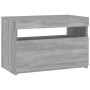 Mueble de TV con luces LED gris Sonoma 60x35x40 cm de vidaXL, Muebles TV - Ref: Foro24-815680, Precio: 53,72 €, Descuento: %