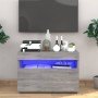 Mueble de TV con luces LED gris Sonoma 60x35x40 cm de vidaXL, Muebles TV - Ref: Foro24-815680, Precio: 53,72 €, Descuento: %