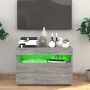 Mueble de TV con luces LED gris Sonoma 60x35x40 cm de vidaXL, Muebles TV - Ref: Foro24-815680, Precio: 53,72 €, Descuento: %