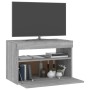 Mueble de TV con luces LED gris Sonoma 60x35x40 cm de vidaXL, Muebles TV - Ref: Foro24-815680, Precio: 53,72 €, Descuento: %