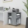 Armario con ruedas madera contrachapada gris Sonoma 60x53x72 cm de vidaXL, Taquillas y armarios de almacenamiento - Ref: Foro...