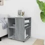 Armario con ruedas madera contrachapada gris Sonoma 60x53x72 cm de vidaXL, Taquillas y armarios de almacenamiento - Ref: Foro...