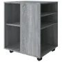 Armario con ruedas madera contrachapada gris Sonoma 60x53x72 cm de vidaXL, Taquillas y armarios de almacenamiento - Ref: Foro...