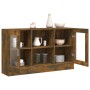 Vitrina madera contrachapada roble ahumado 120x30,5x70 cm de vidaXL, Aparadores - Ref: Foro24-815627, Precio: 86,33 €, Descue...