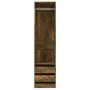 Armario con cajones contrachapado roble ahumado 50x50x200 cm de vidaXL, Armarios roperos - Ref: Foro24-815348, Precio: 171,26...