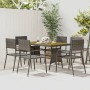 Juego de comedor de jardín 7 piezas ratán sintético gris de vidaXL, Conjuntos de jardín - Ref: Foro24-3120103, Precio: 372,92...