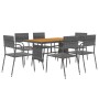 Juego de comedor de jardín 7 piezas ratán sintético gris de vidaXL, Conjuntos de jardín - Ref: Foro24-3120103, Precio: 372,92...