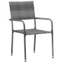 Juego de comedor de jardín 7 piezas ratán sintético gris de vidaXL, Conjuntos de jardín - Ref: Foro24-3120103, Precio: 372,92...