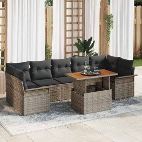 Conjunto de sofá de jardín con cojín Manual 8 pcs Gris en Sofás de exterior | Comprar online en Foru.es