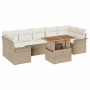 Conjunto de sofá de jardín con cojín Manual 8 pcs beige y crema en Sofás de exterior | Comprar online en Foru.es