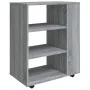 Kleiderschrank mit Rollen Sonoma graues Sperrholz 60x35x75 cm von vidaXL, Schließfächer und Lagerschränke - Ref: Foro24-81596...