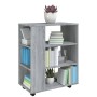 Armario con ruedas madera contrachapada gris Sonoma 60x35x75 cm de vidaXL, Taquillas y armarios de almacenamiento - Ref: Foro...