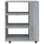 Armario con ruedas madera contrachapada gris Sonoma 60x35x75 cm de vidaXL, Taquillas y armarios de almacenamiento - Ref: Foro...