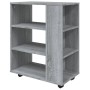 Armario con ruedas madera contrachapada gris Sonoma 60x35x75 cm de vidaXL, Taquillas y armarios de almacenamiento - Ref: Foro...