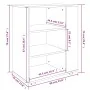 Kleiderschrank mit Rollen Sonoma graues Sperrholz 60x35x75 cm von vidaXL, Schließfächer und Lagerschränke - Ref: Foro24-81596...