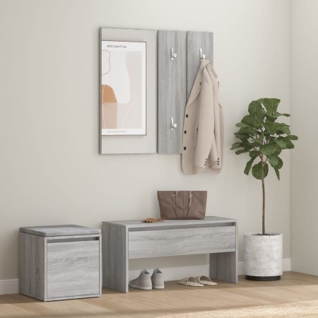 Set de muebles de recibidor madera contrachapada gris Sonoma de vidaXL, Armarios roperos - Ref: Foro24-3120195, Precio: 113,2...