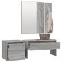 Set de muebles de recibidor madera contrachapada gris Sonoma de vidaXL, Armarios roperos - Ref: Foro24-3120195, Precio: 113,2...