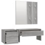 Set de muebles de recibidor madera contrachapada gris Sonoma de vidaXL, Armarios roperos - Ref: Foro24-3120195, Precio: 113,2...