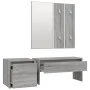 Set de muebles de recibidor madera contrachapada gris Sonoma de vidaXL, Armarios roperos - Ref: Foro24-3120195, Precio: 107,3...