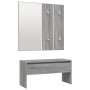 Set de muebles de recibidor madera contrachapada gris Sonoma de vidaXL, Armarios roperos - Ref: Foro24-3120195, Precio: 113,2...