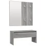 Set de muebles de recibidor madera contrachapada gris Sonoma de vidaXL, Armarios roperos - Ref: Foro24-3120195, Precio: 107,3...
