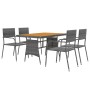 Juego de comedor de jardín 5 piezas ratán sintético gris de vidaXL, Conjuntos de jardín - Ref: Foro24-3120102, Precio: 275,64...