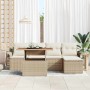 Conjunto de sofá de jardín con cojín 6 pcs beige y crema en Sofás de exterior | Comprar online en Foru.es