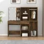 Tocador con LED y armario madera contrachapada roble ahumado de vidaXL, Tocadores para dormitorios - Ref: Foro24-3120188, Pre...