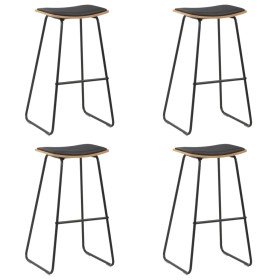 Taburetes de cocina 4 unidades cuero sintético negro en Taburetes de cocina | Comprar online en Foru.es